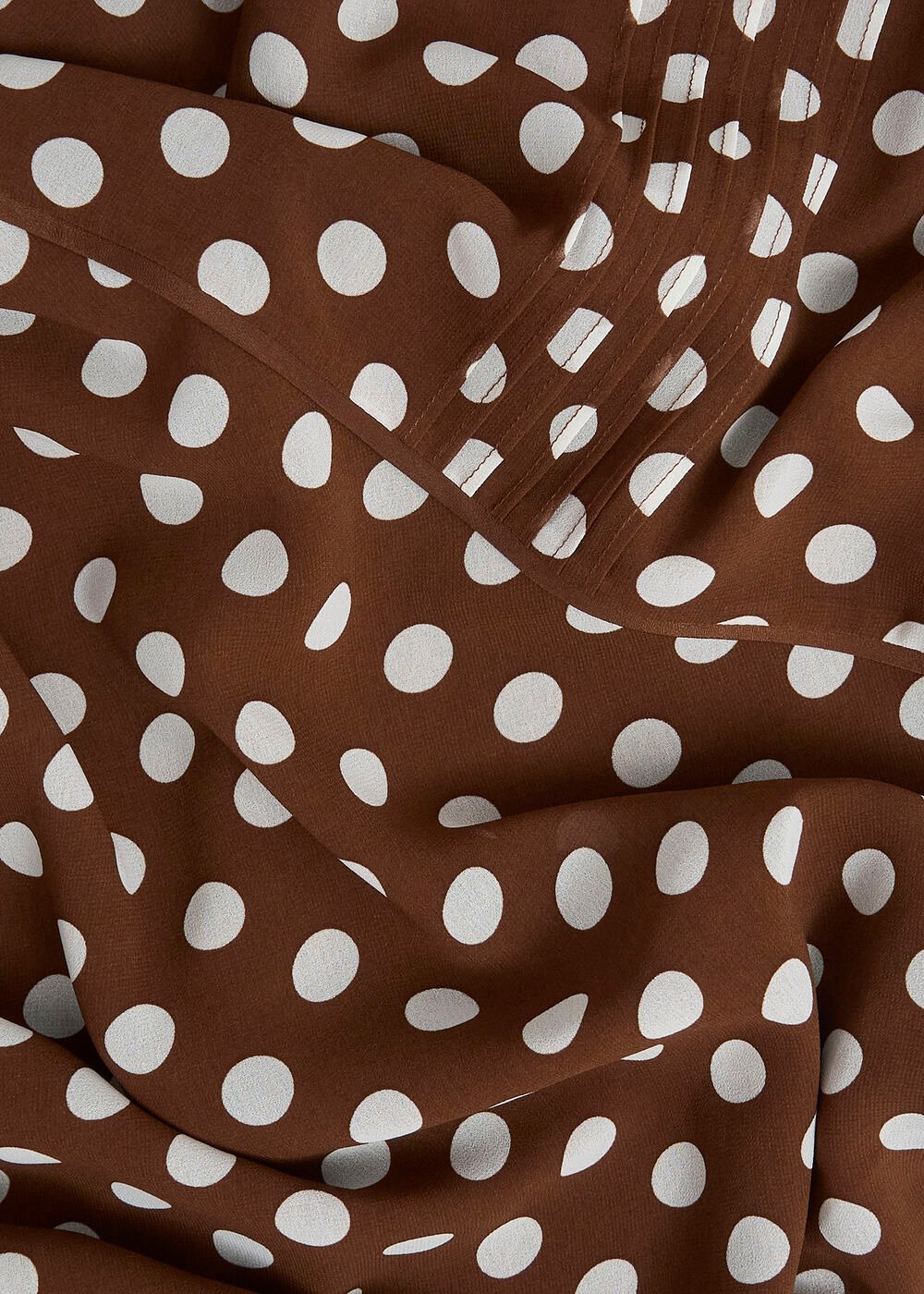 Dorothy Spot Midi Dress, Brown Ivory, hi-res