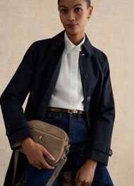 Vivienne Shower Resistant Trench, Navy, hi-res