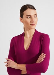 Aimee Plain Top, Bramble, hi-res