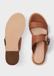Sienna Leather Sandals , Tan, hi-res