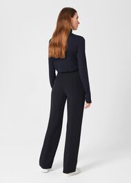Abigail Wide Pants, Navy, hi-res