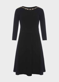Emily Knitted Sequin Dress, Black, hi-res