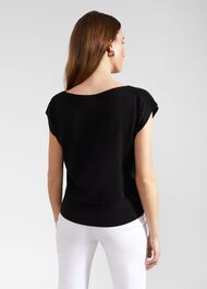 Leona Knitted Top With Wool, Black, hi-res