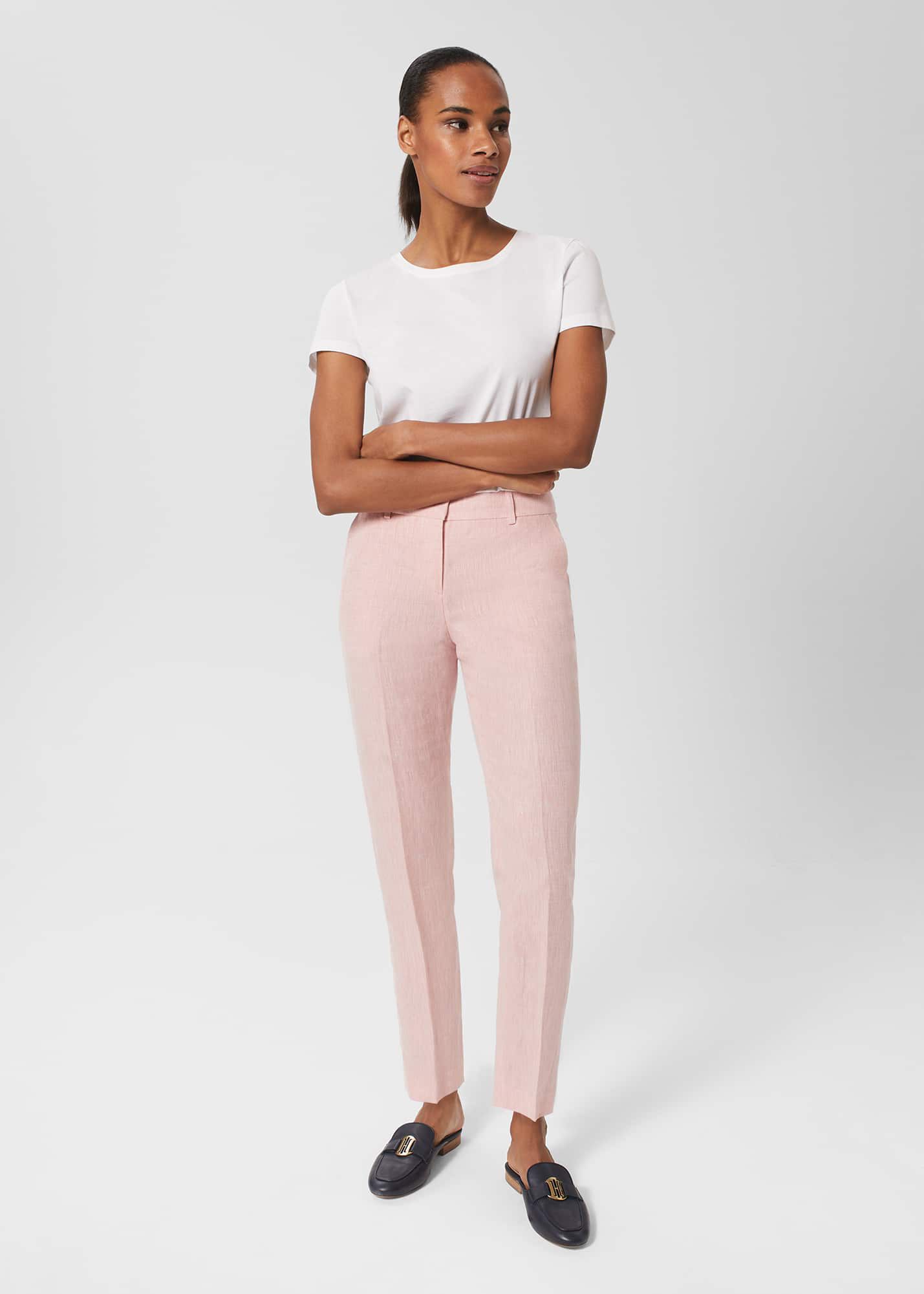 AUGUST Mens Organic Linen Trouser - Dusty Pink – Stix Studios