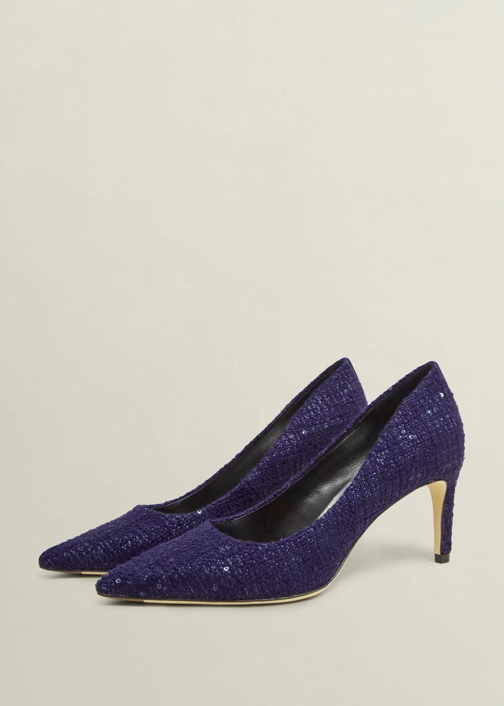 Leila Tweed Pumps, Midnight, hi-res