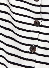 Petra Cotton Striped Sweater, Ivory Navy, hi-res