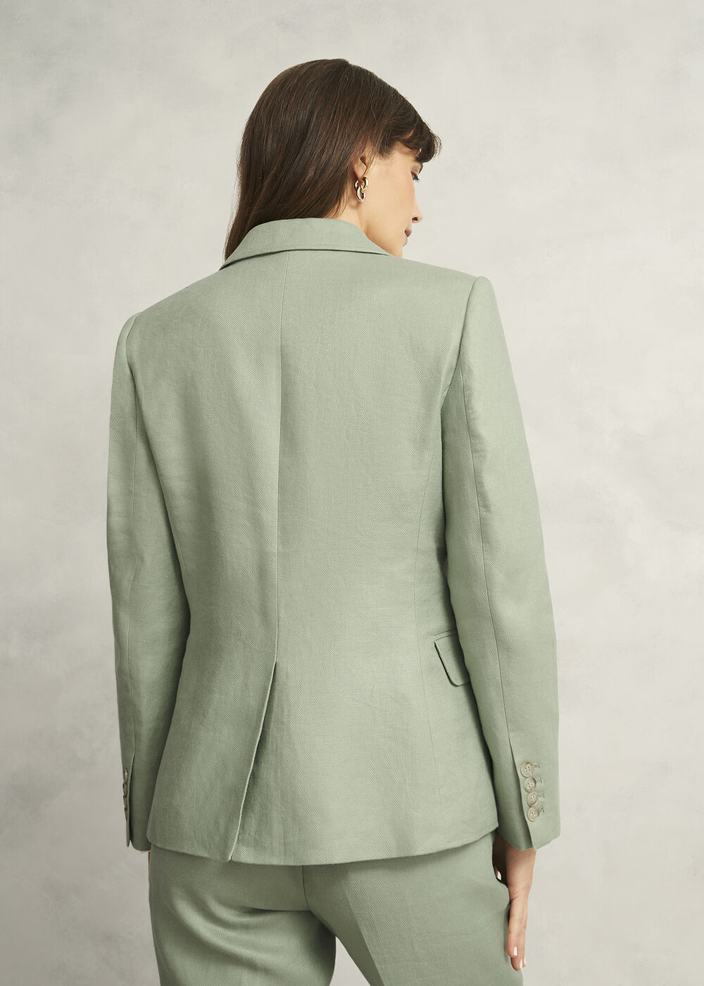 Petite Marietta Linen Jacket, Sage Green, hi-res