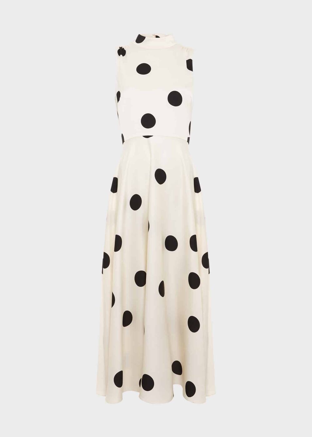 Mia Spot Dress, Cream Black, hi-res