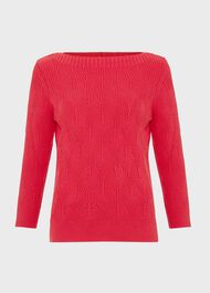 Laney Cotton Sweater, Rouge Pink, hi-res