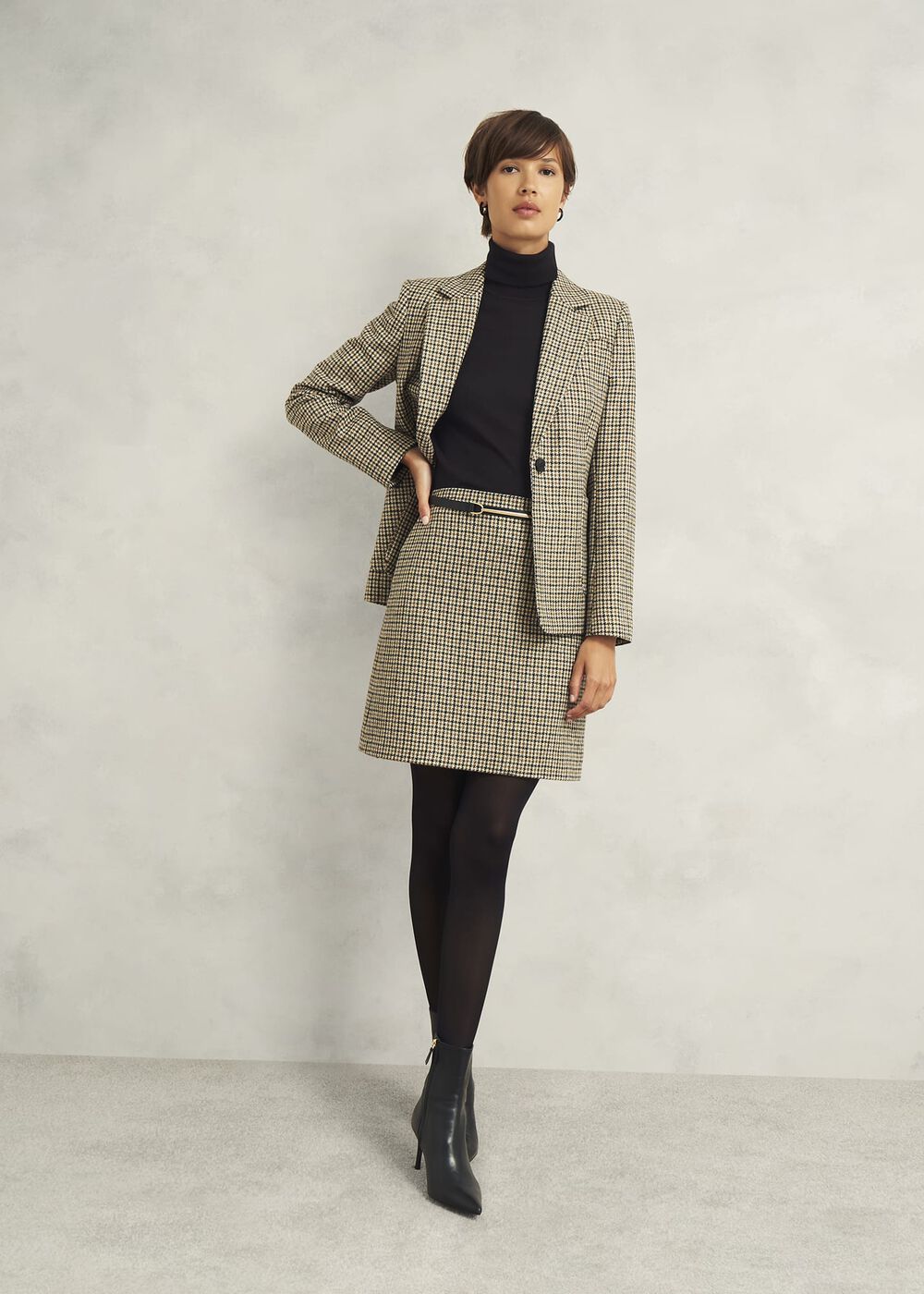Lara Merino Wool Roll Neck Sweater, Black, hi-res