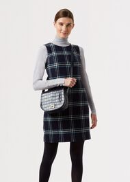 Robbie Wool Dress, Navy Multi, hi-res