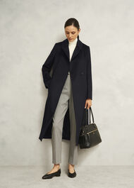 Petite Livia Wool Coat, Black, hi-res