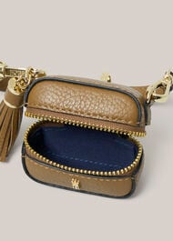 Carlton Earphone Case, Tan, hi-res