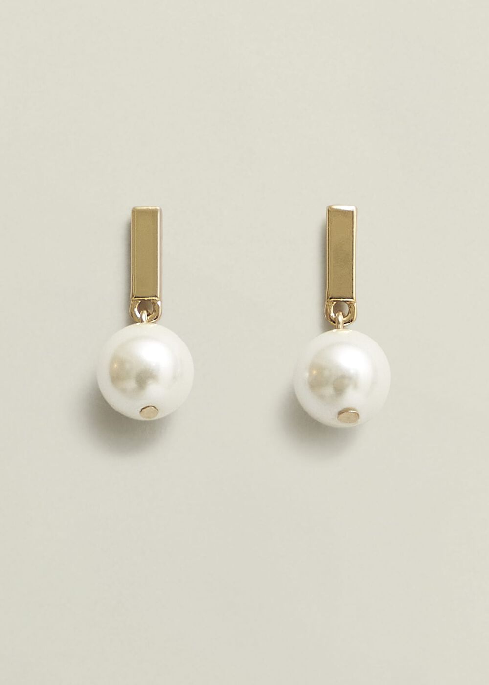 Aria Pearl Earrings, Gold, hi-res
