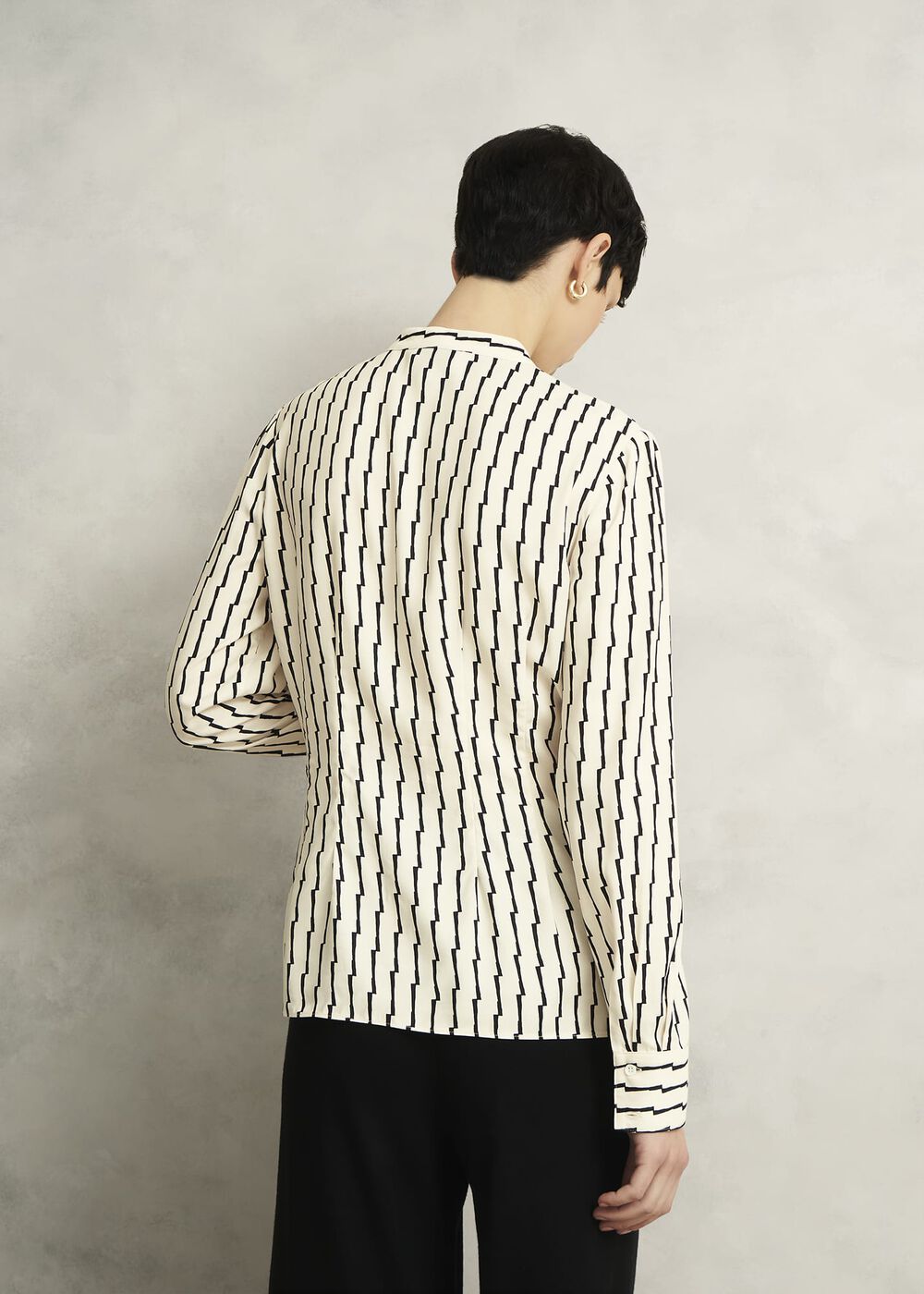 Anglesey Shirt, Buttercream Blk, hi-res