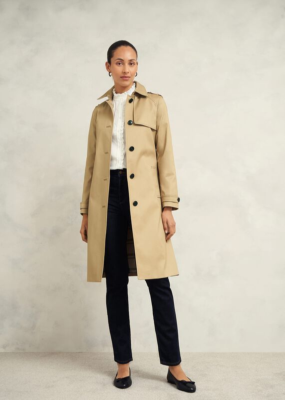 Hallie Shower Resistant Trench Coat