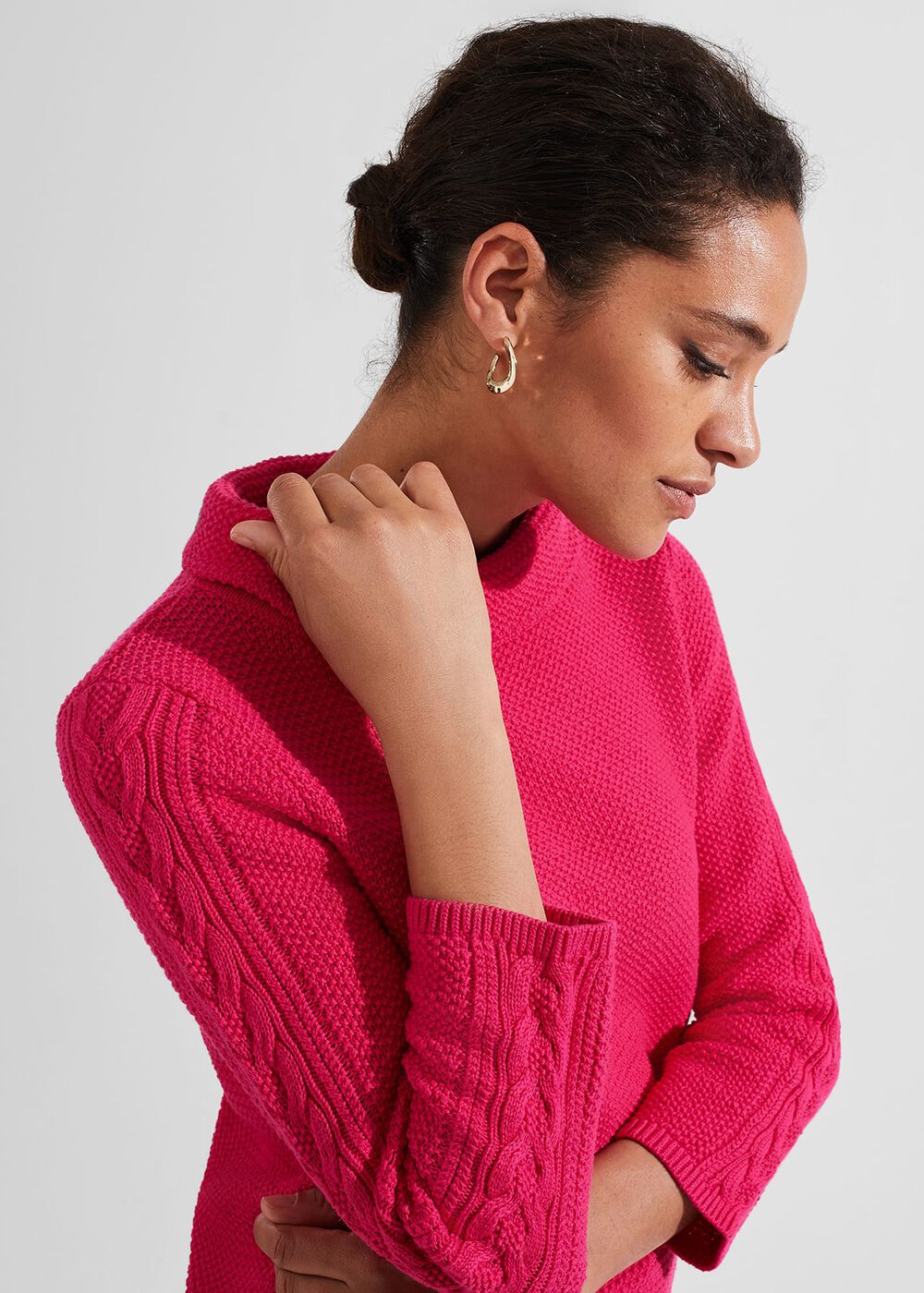 Camilla Cotton Jumper, Sapphire Pink, hi-res