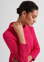Camilla Cotton Jumper, Sapphire Pink, hi-res