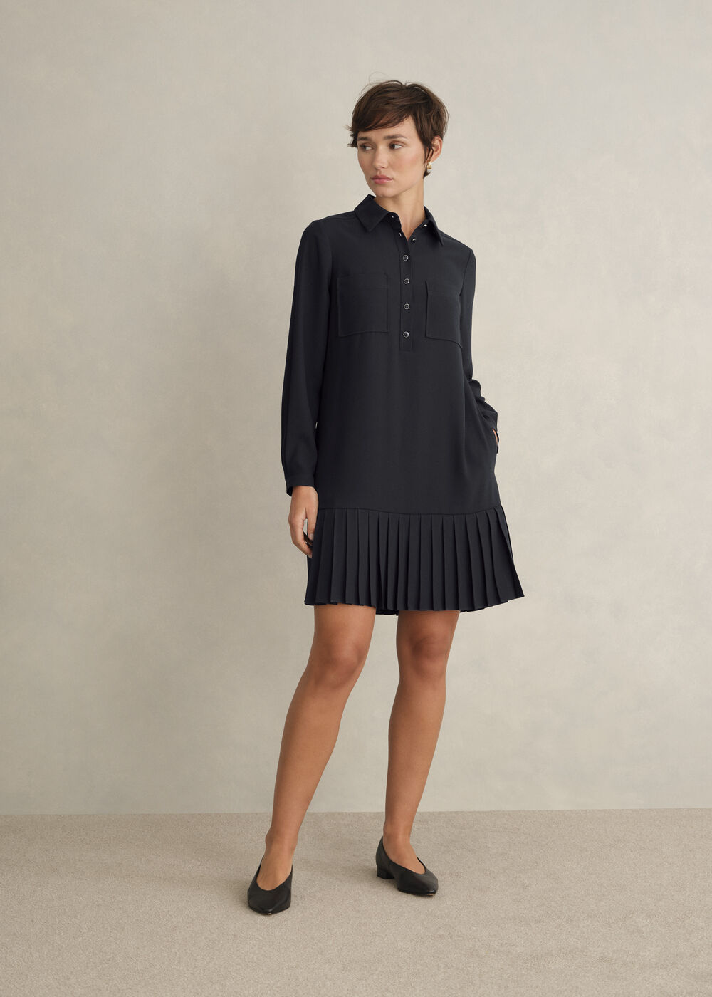 Tina Dress, Navy, hi-res