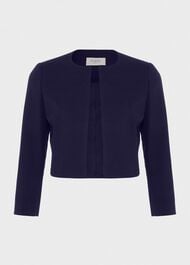 Elize Textured Jacket, Midnight Navy, hi-res