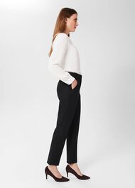 Gael Wool Blend Trousers, Black, hi-res