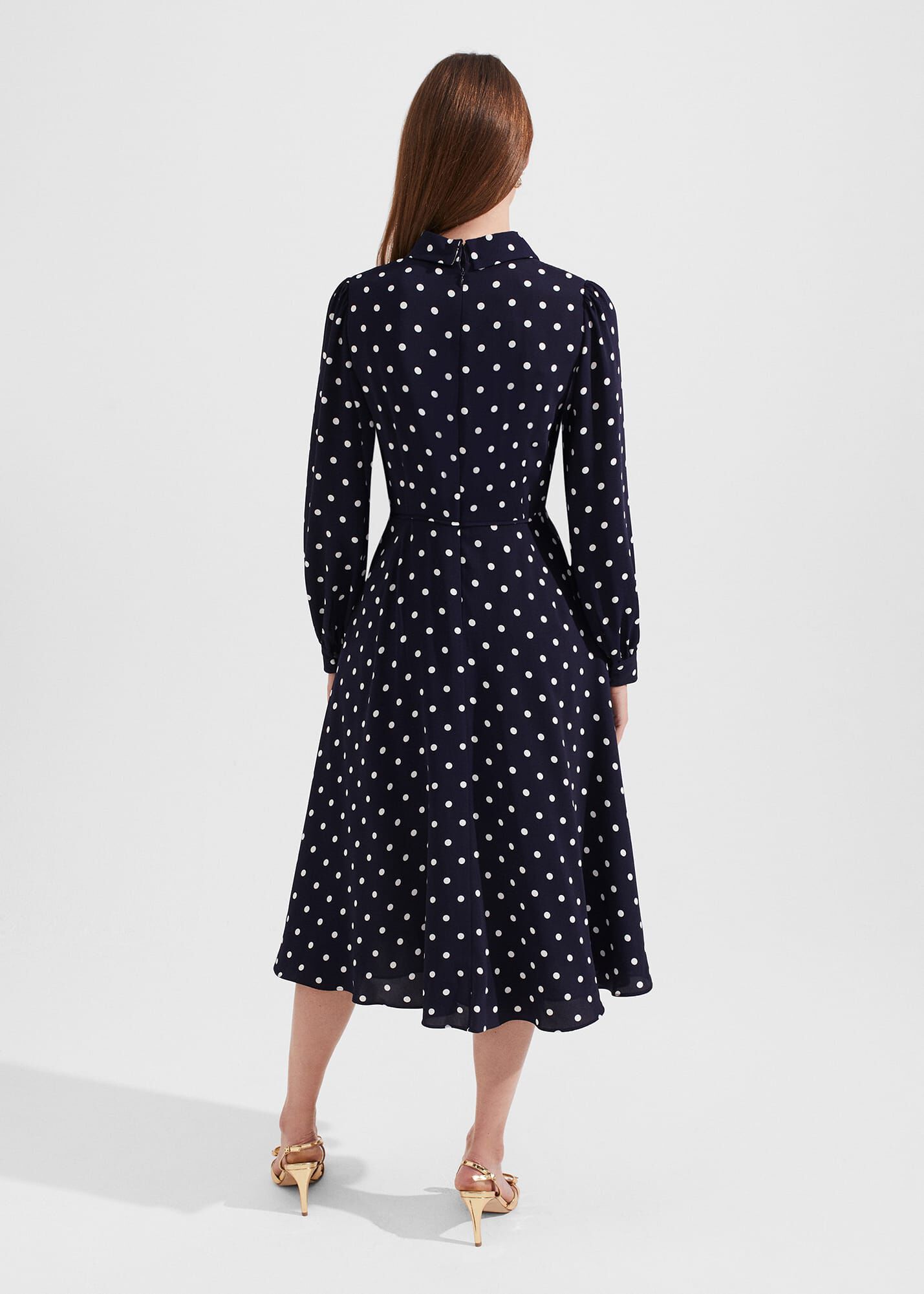 Ayla Spot Fit And Flare Dress |