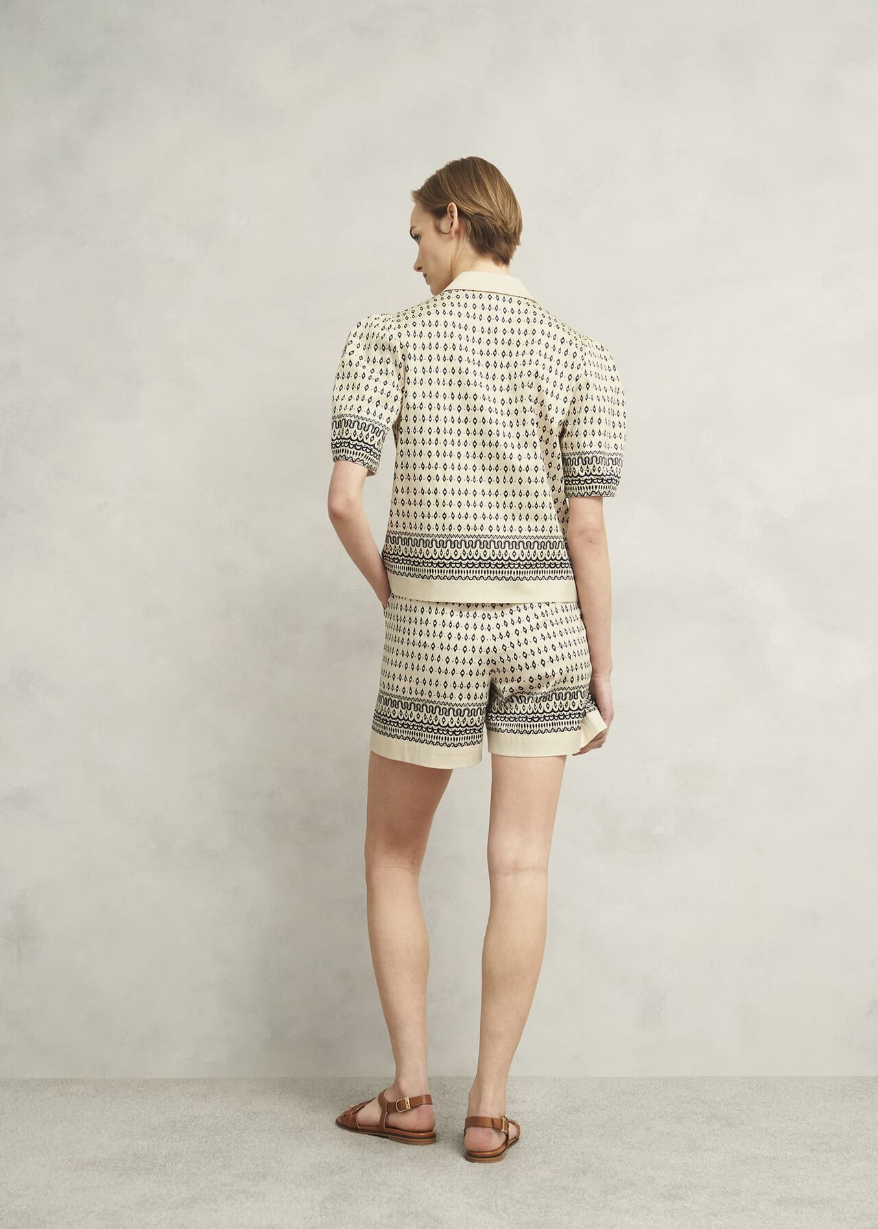 Suri Shorts, Cream Navy, hi-res
