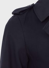 Shea Shower Resistant Trench Coat, Navy, hi-res