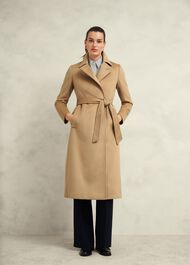 Petite Livia Wool Coat, Hobbs Camel, hi-res