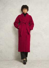 Lambeth Wool Blend Coat, Red, hi-res