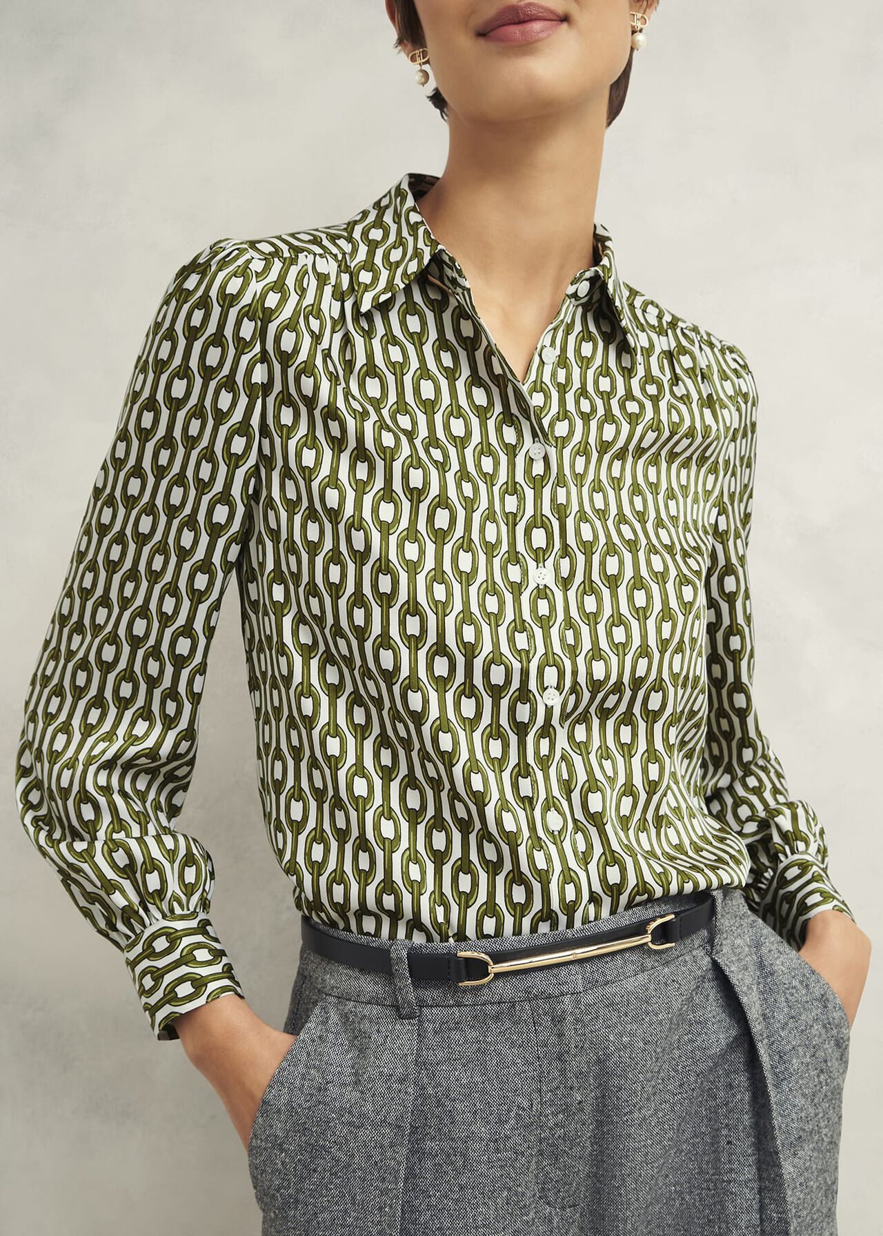 Tallie Shirt, Ivory Green, hi-res