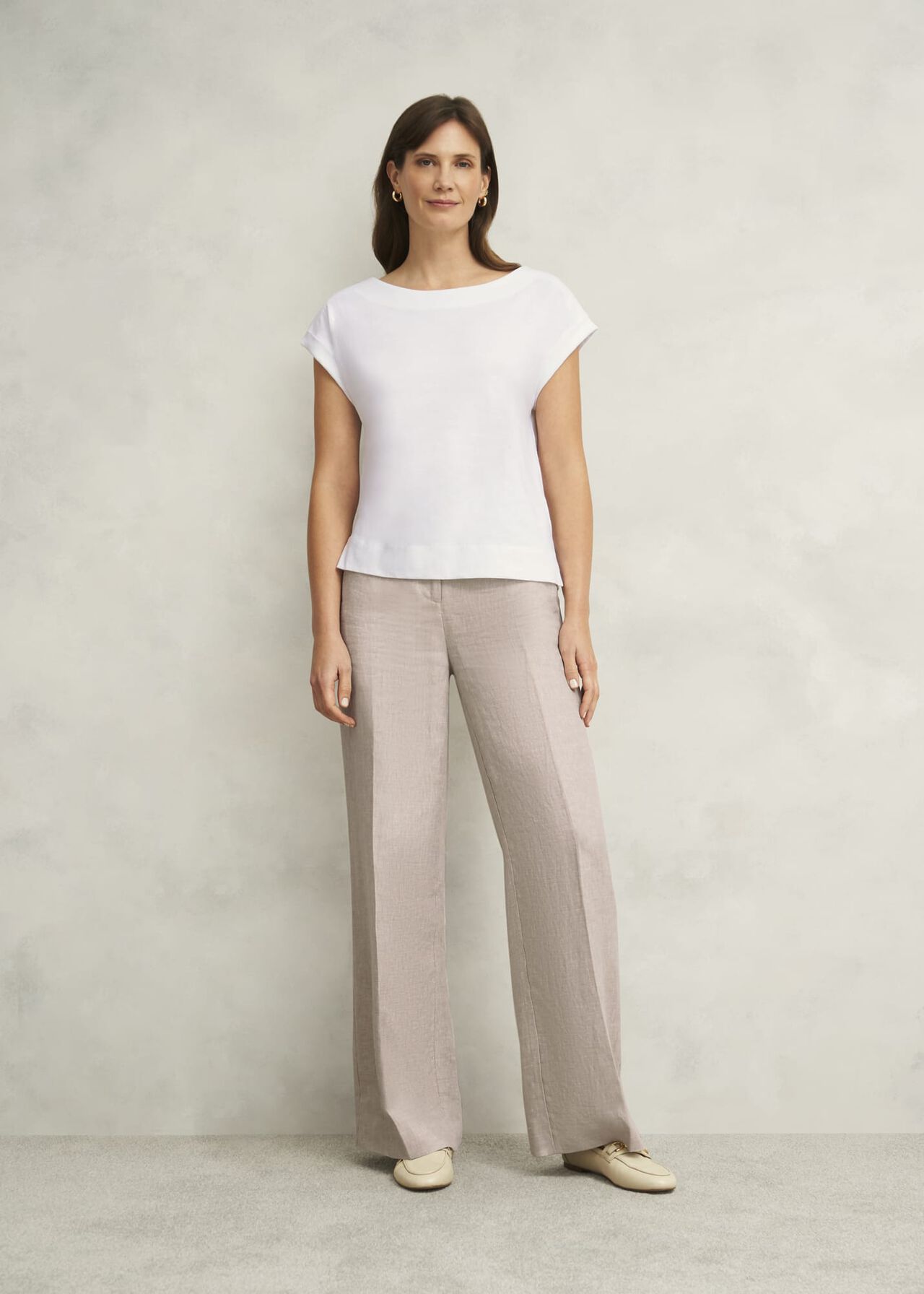 Alycia Cotton Slub T-Shirt, White, hi-res