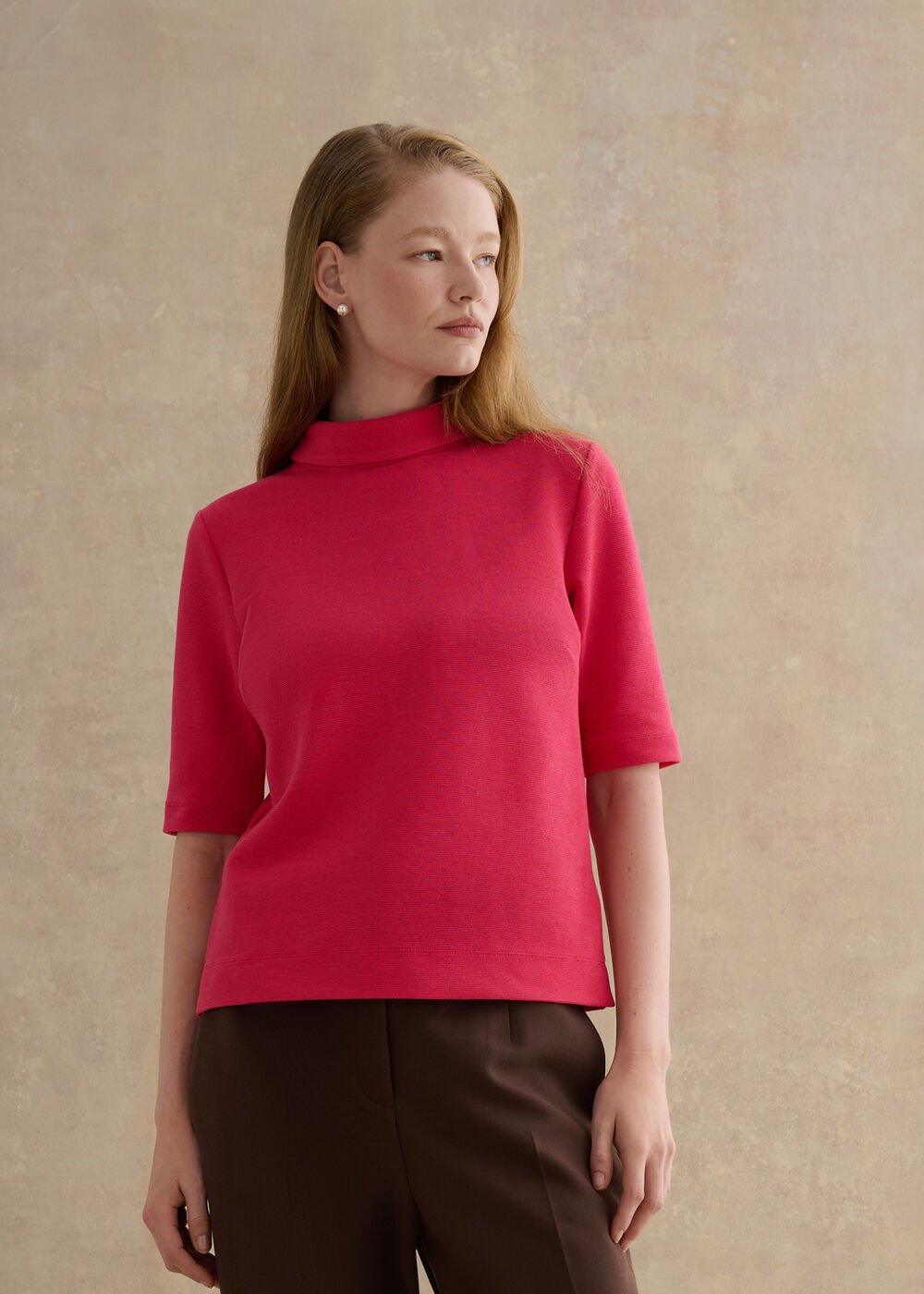 Tali Textured Top, Berry Pink, hi-res