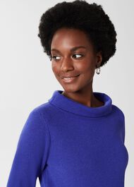 Audrey Wool Cashmere Sweater, Rich Cobalt, hi-res