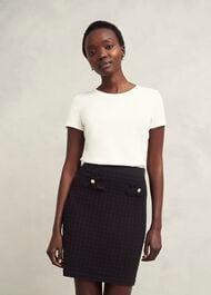 Sairey Sparkle Knitted Skirt , Black, hi-res