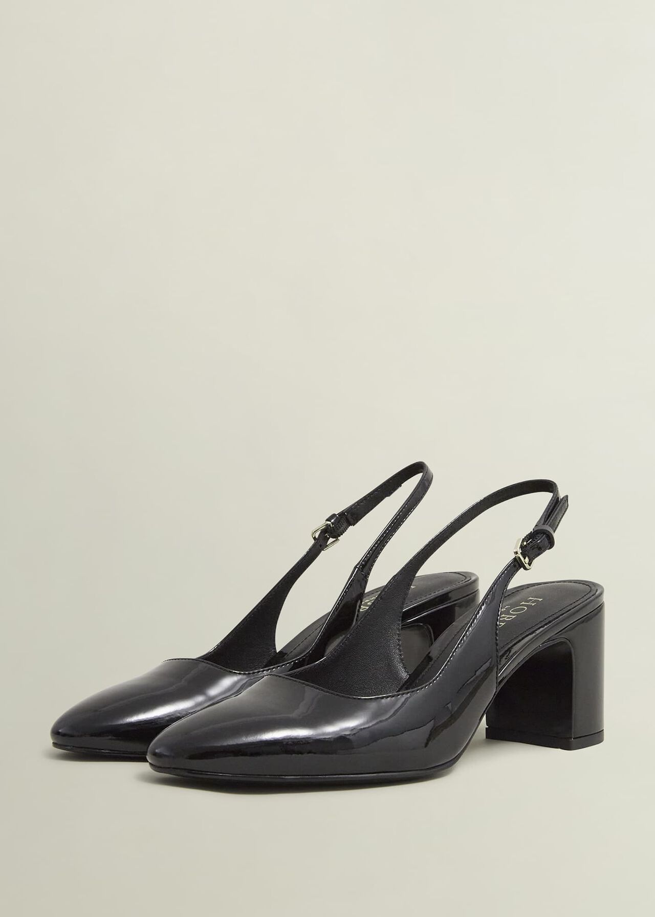 Lily Leather Slingbacks, Black, hi-res
