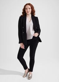 Jessa V Neck Cashmere Sweater, Pale Grey Marl, hi-res