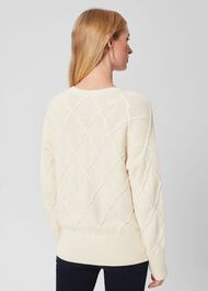 Cianna Cotton Jumper, Ivory, hi-res