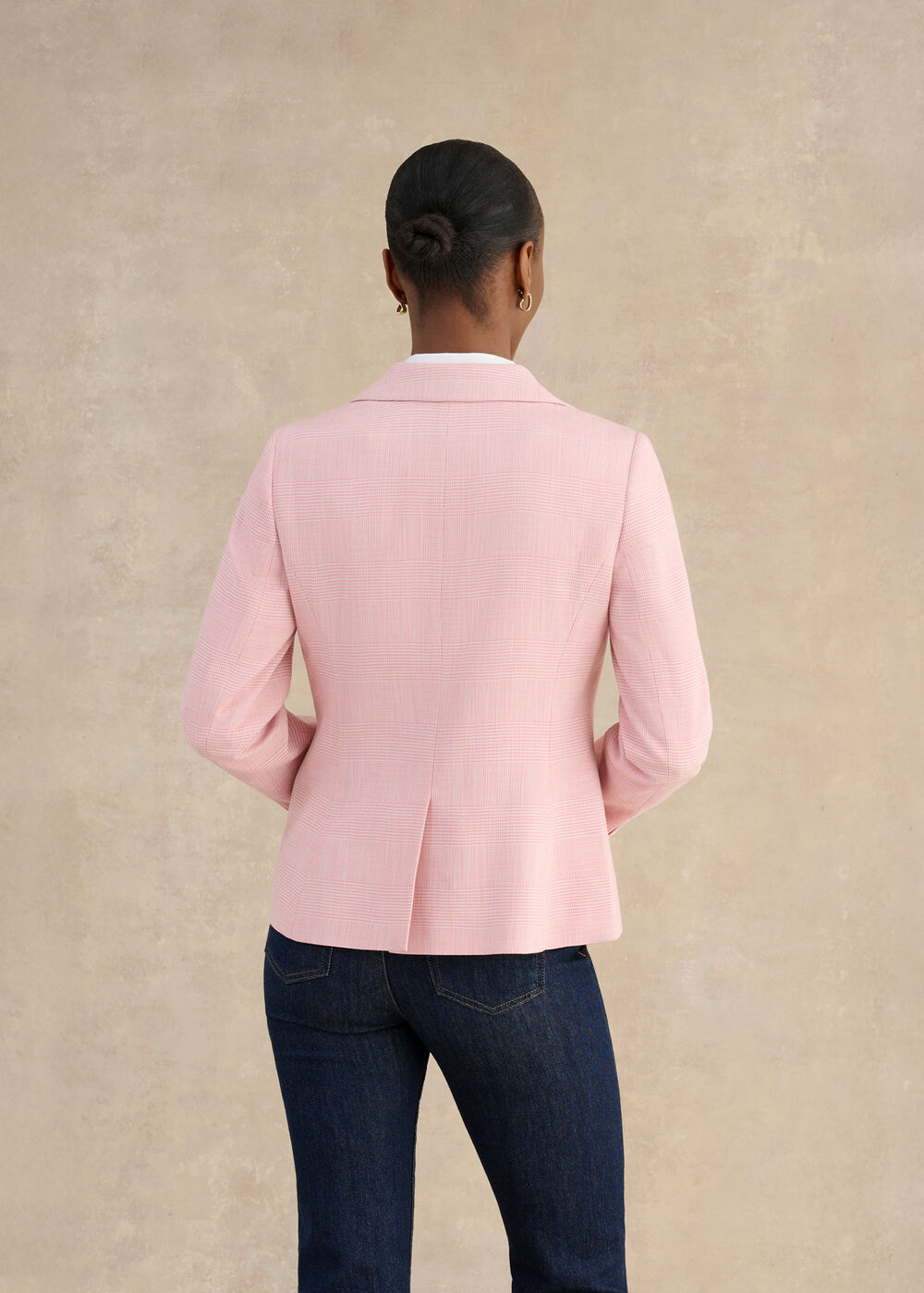 Blake Check Jacket, Pink Ivory, hi-res
