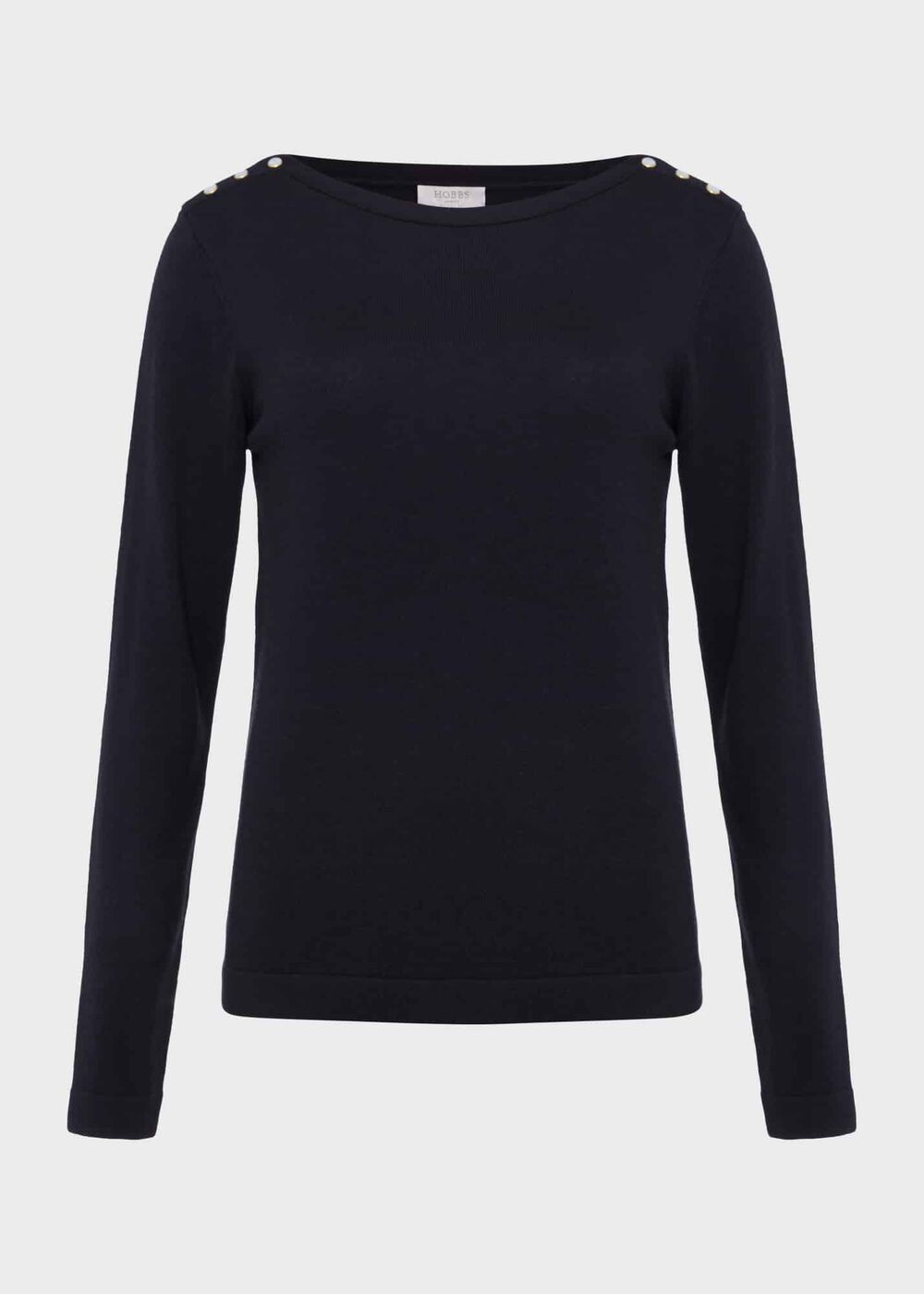 Petula Jumper With Wool, Hobbs Navy, hi-res