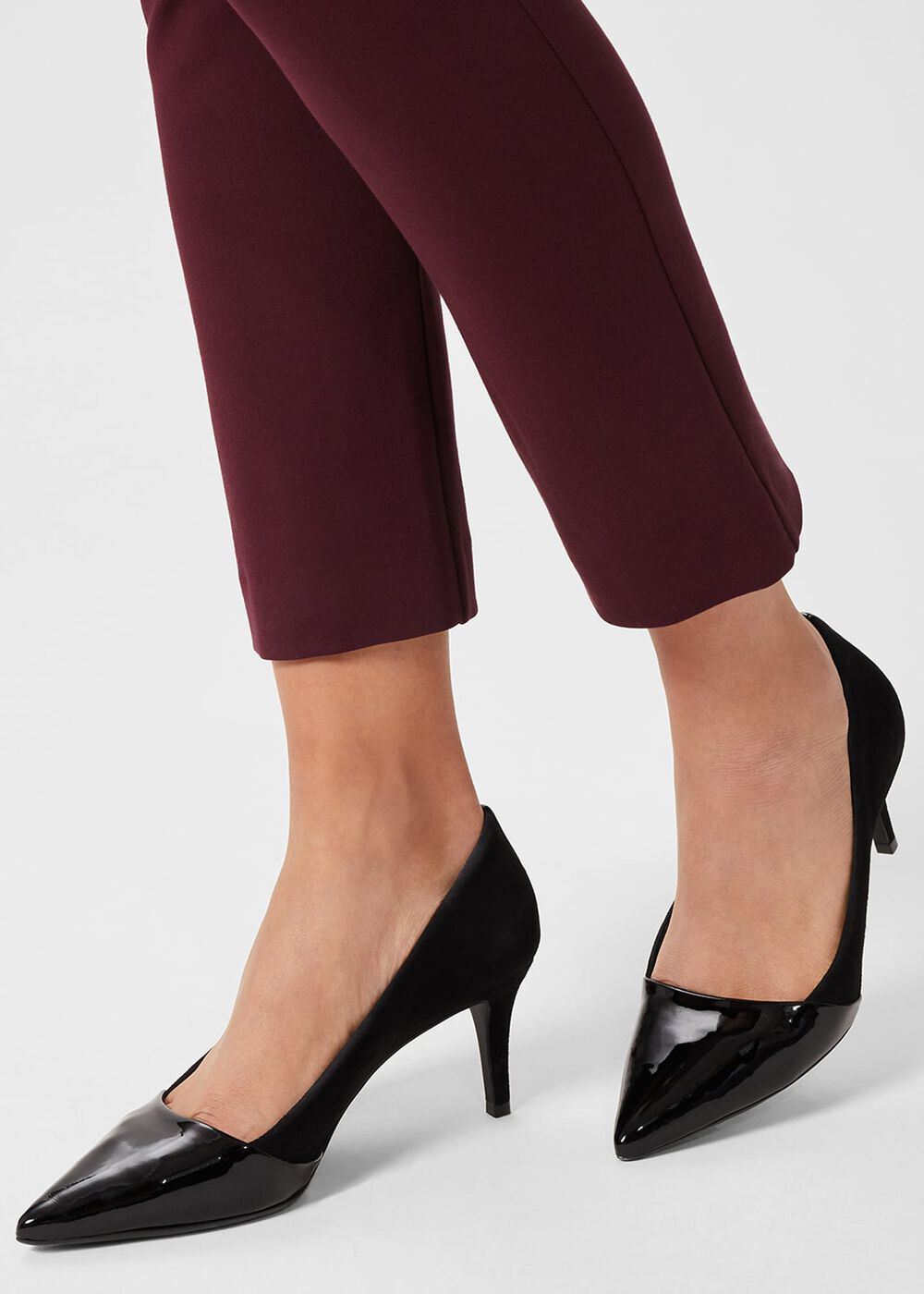 Rowan Suede Court Shoes, Black, hi-res