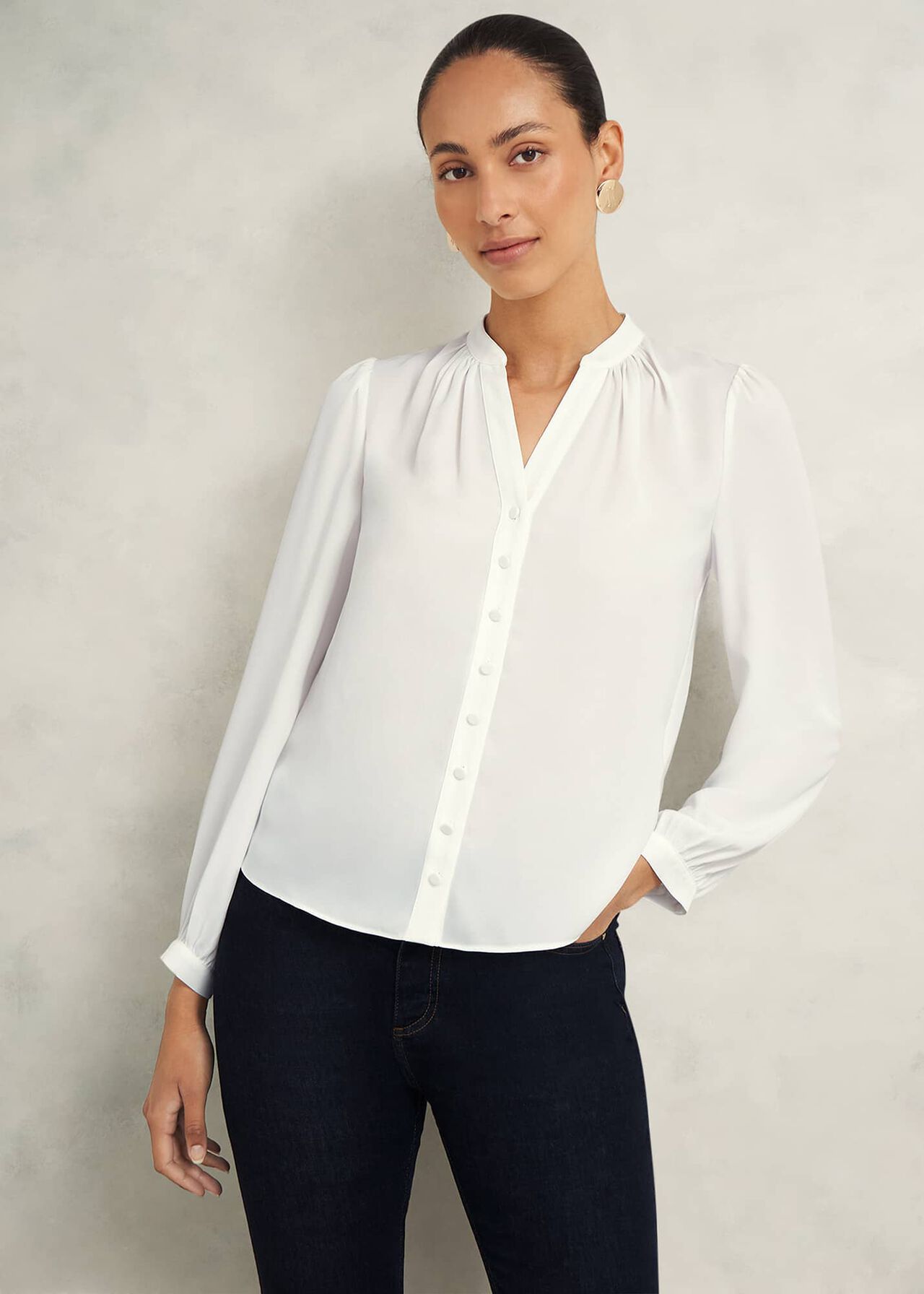 Peony Blouse, Ivory, hi-res