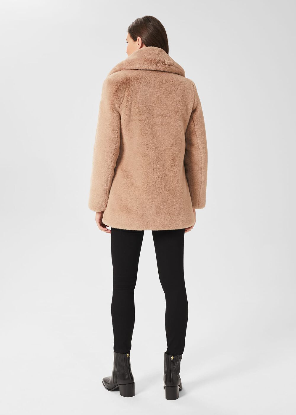 Bethany Faux Fur Coat, Neutral, hi-res