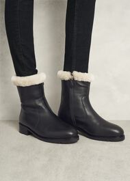 Josie Shearling Boots, Black, hi-res