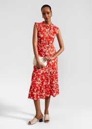 Petite Elsa Dress, Red Buttercream, hi-res