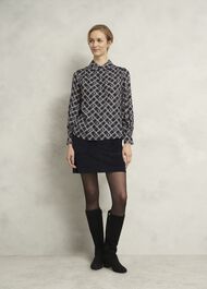 Paulina Blouse, Navy Cream, hi-res