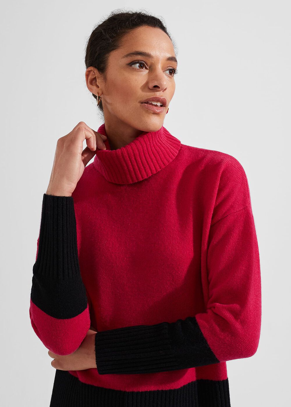 Melodie Merino Wool Jumper, Cerise Black, hi-res