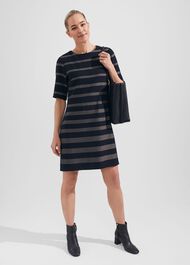 Darla Dress, Navy Camel, hi-res