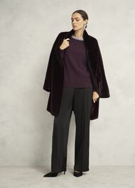 Sherry Wool Blend Gem Detail Sweater, Malbec Purple, hi-res