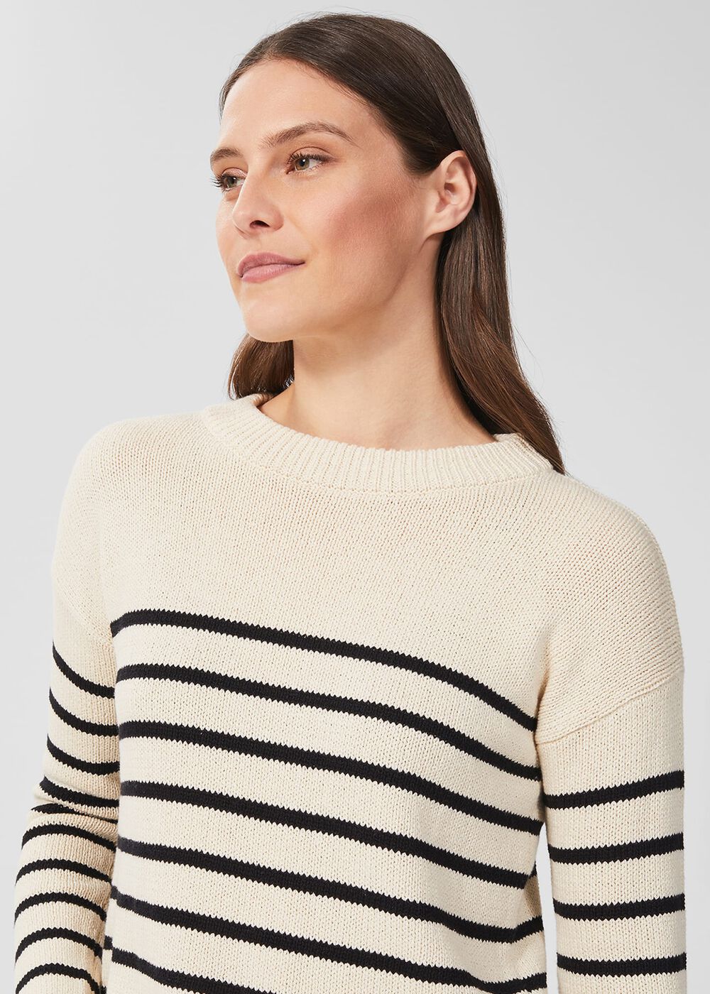 Everly Striped Jumper, Stone Black, hi-res